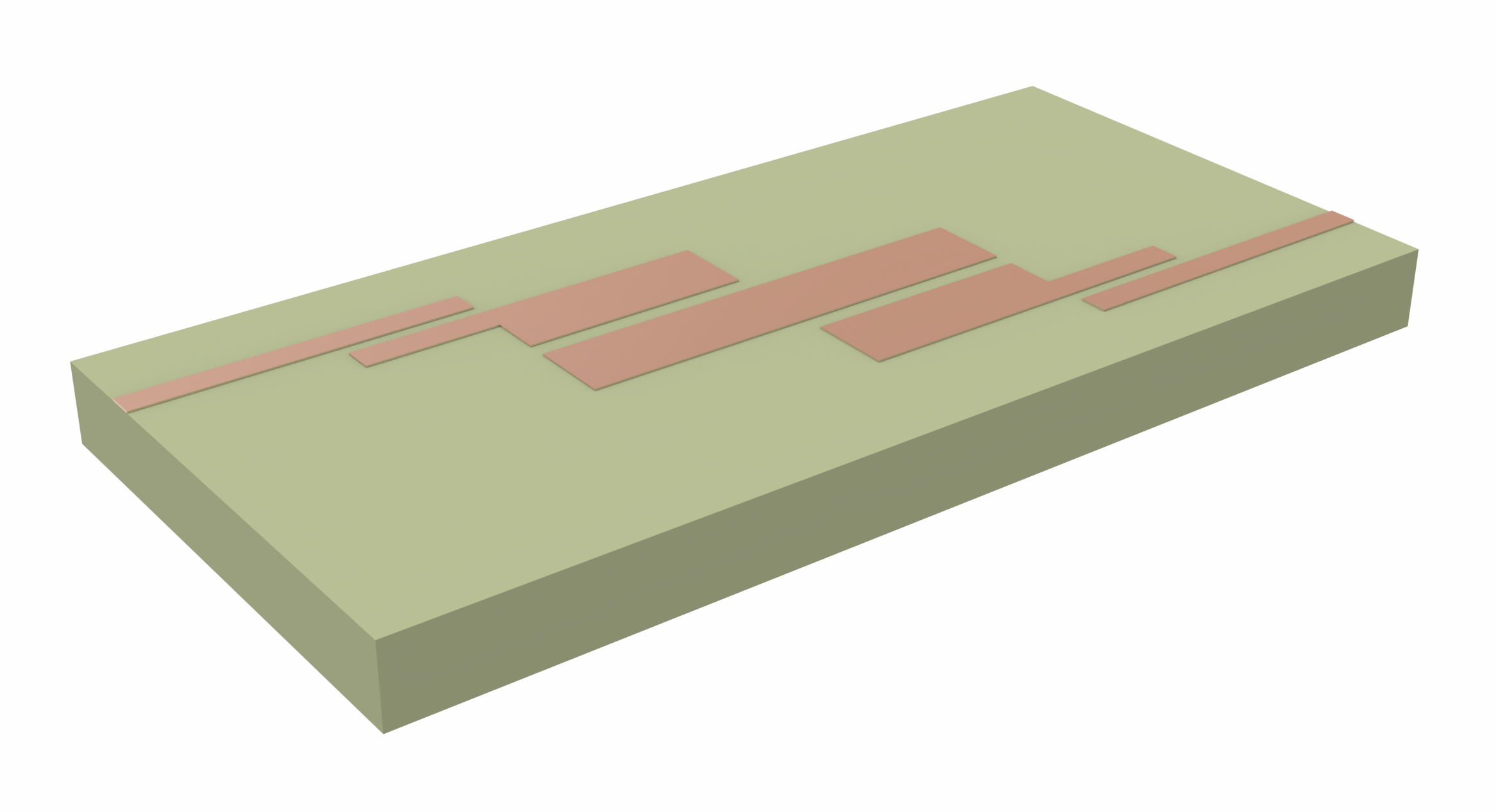 Schematic of a coupled line bandpass filter