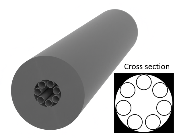 Schematic of the hollow-core fiber