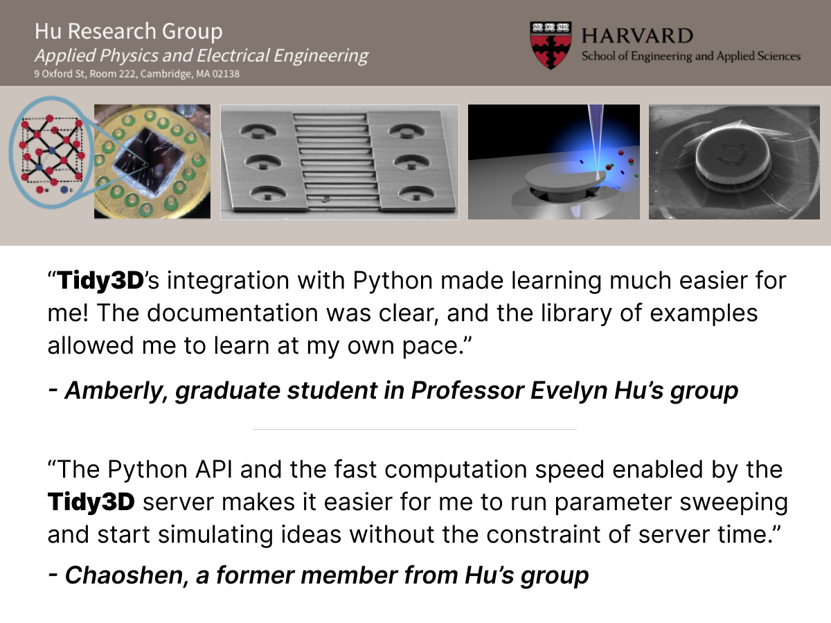 Sculpting Light-Matter Interaction at the Nanoscale: Evelyn Hu Research Group Accelerates Nanophotonic Research with Tidy3D