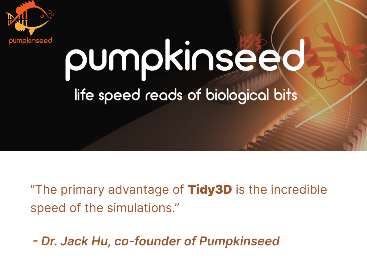 Pumpkinseed’s Protein Sequencing Innovation with Tidy3D's Nanophotonic Simulations